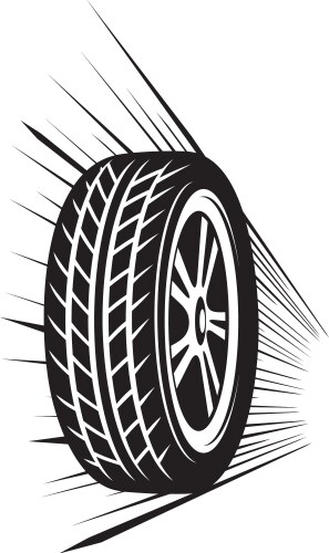 Wheel tyre vector image