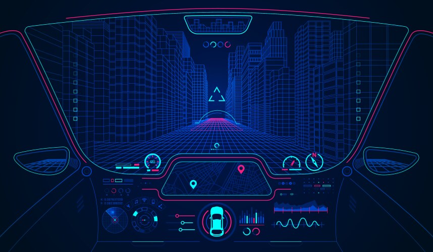 Smartcarhud vector image