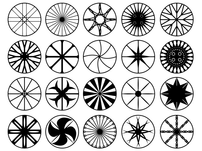 Wheel rims vector image