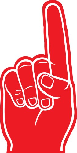 Foam finger vector image