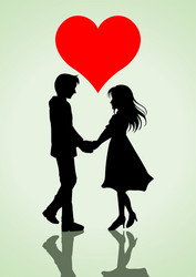 lovers vector image