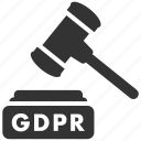 gdpr, law, rules, hammer, justice, auction, bidding