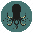 octopus, octopus logo, sea, sea animal, sealife, squid, under water