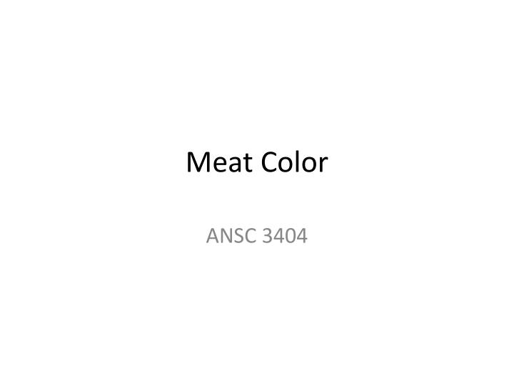 meat color