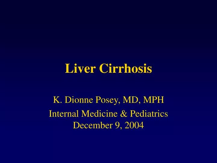 liver cirrhosis