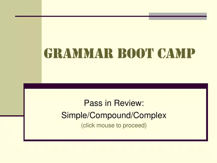 grammar boot camp