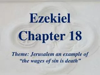 Ezekiel Chapter 18