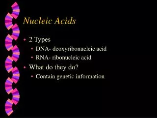 Nucleic Acids