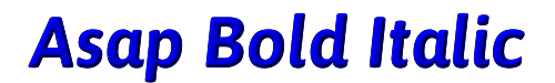 Asap Bold Italic 