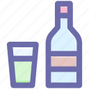 alcohol, alcoholic drink, beer bottle, glass, wine, wine bottle