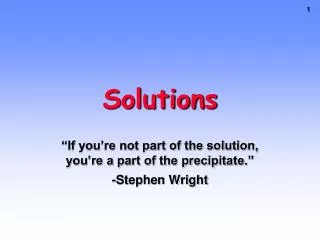 Solutions