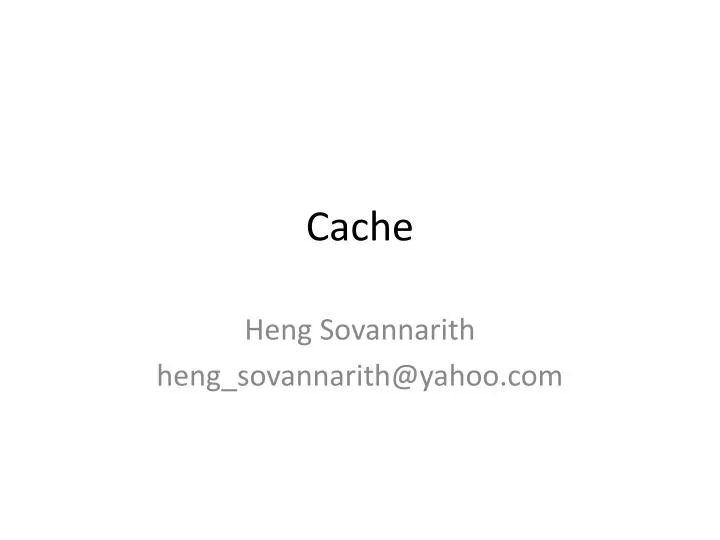 cache