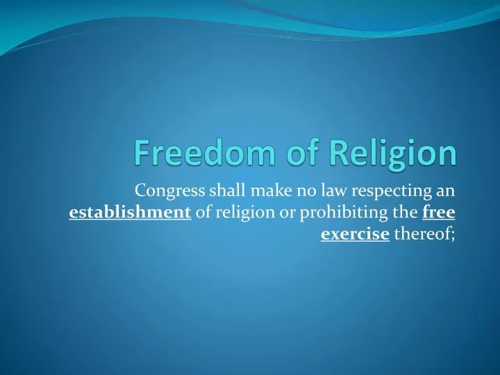 freedom of religion