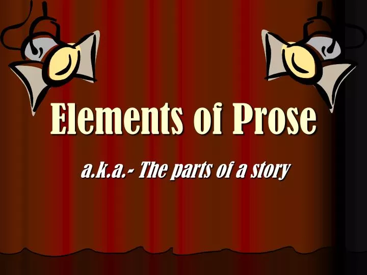 elements of prose