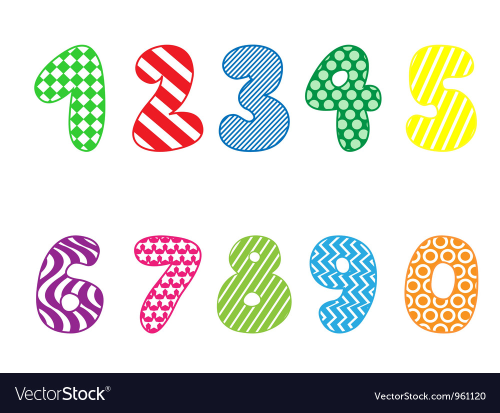 Number Royalty Free Vector Image - VectorStock