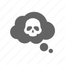 cloud, death, gas, poison, skull