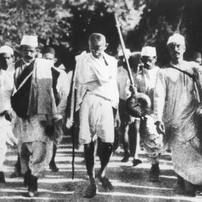 Gandhi during the 1930 Salt March.