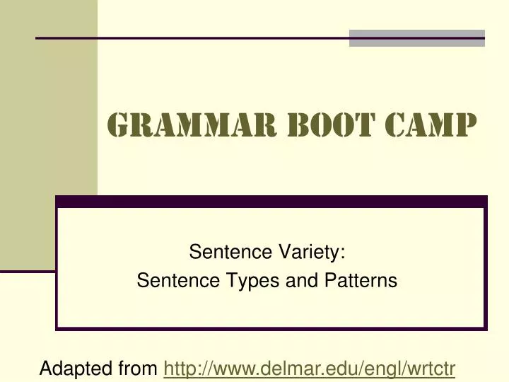 grammar boot camp