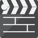 clapperboard, movie, video, film