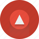 arrow, arrows, red, up, upload, upload icon