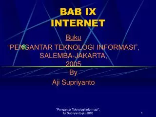 BAB IX INTERNET