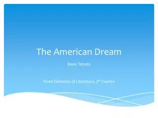 The American Dream