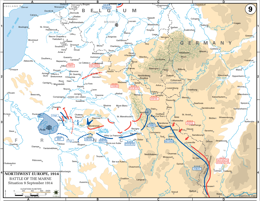 Map Of Battles In Wwi