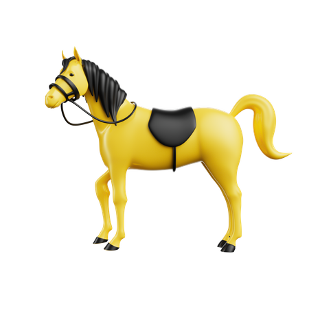 Cheval  3D Illustration