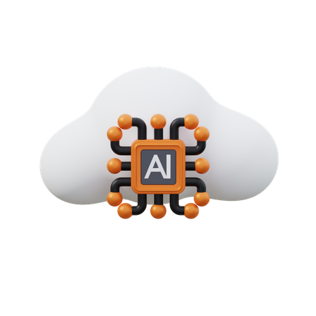 Nube de ai  3D Icon