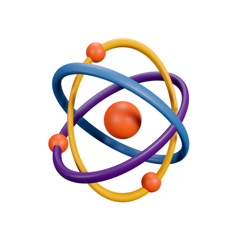 Atom  3D Illustration