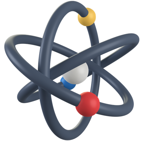 Atom  3D Illustration