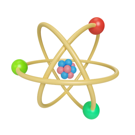 Atom  3D Illustration