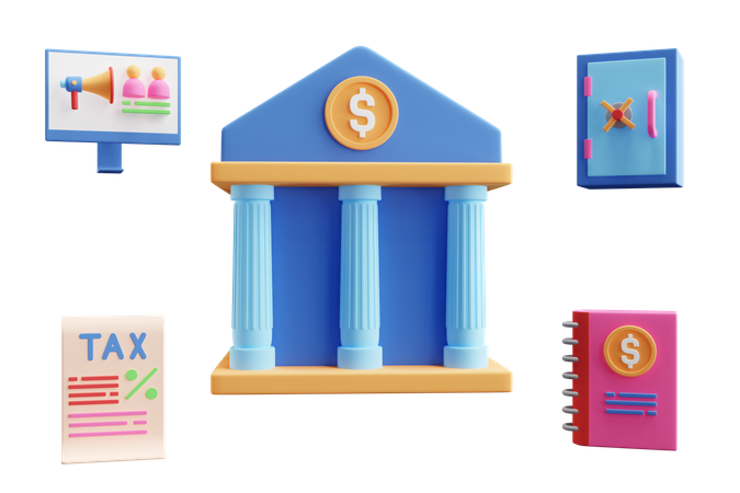 Banque  3D Illustration