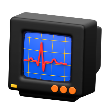 Eletrocardiograma  3D Icon