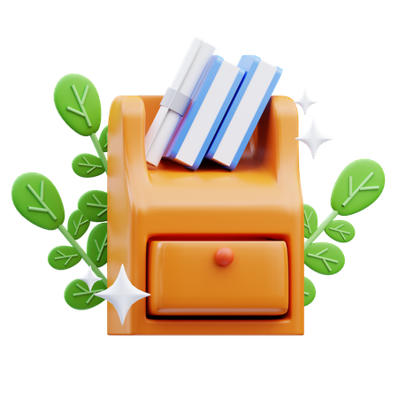 Estante de livros  3D Icon