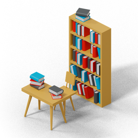 Estante de livros  3D Icon