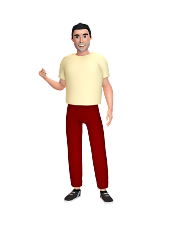 Homme en forme  3D Illustration