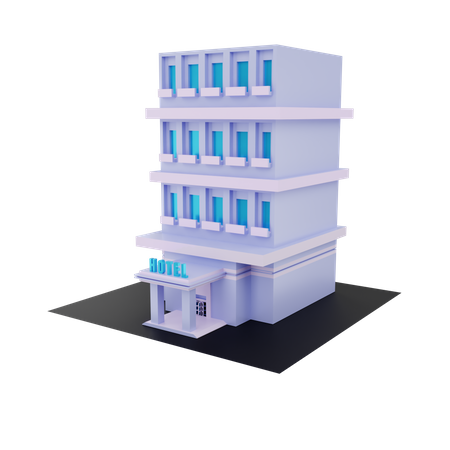 Hotel  3D Illustration