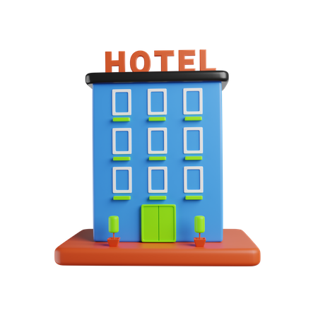 Hotel  3D Illustration