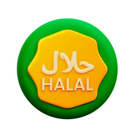 Halal-Gerichte  3D Illustration