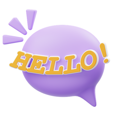 Hello!  3D Icon