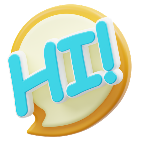 Hi  3D Icon