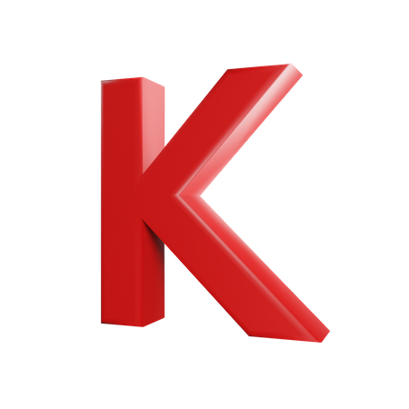 Buchstabe k  3D Icon