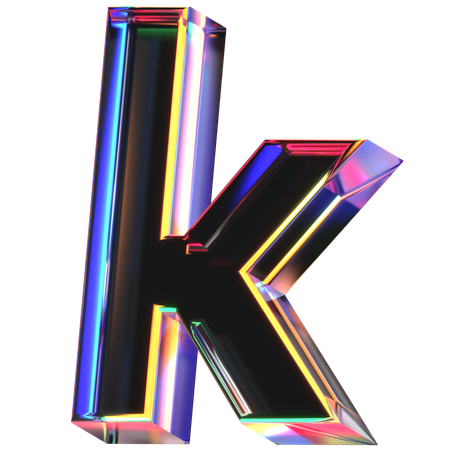 Buchstabe k  3D Icon