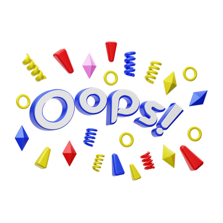 Oops  3D Illustration