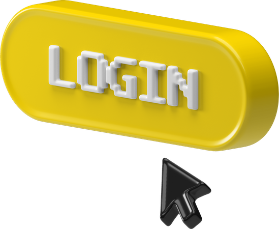 Login  3D Illustration