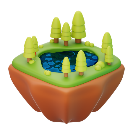 Lake  3D Icon