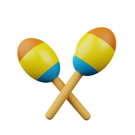 Maracas  3D Illustration