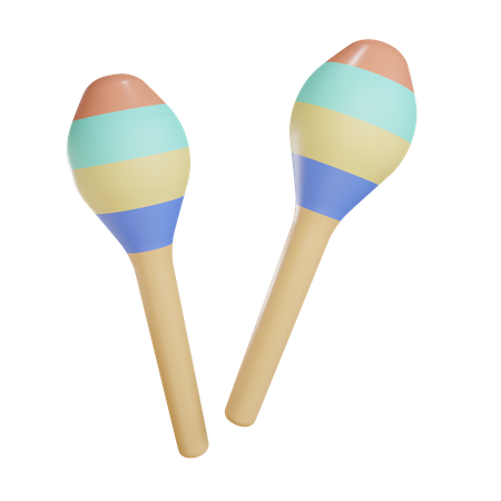 Maracas  3D Illustration