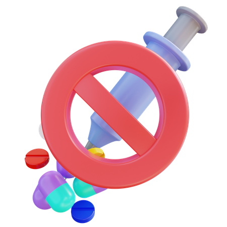 No Drug  3D Icon